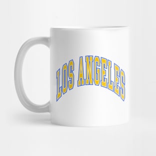 Los Angeles - Block Arch - White Gold/Blue Mug